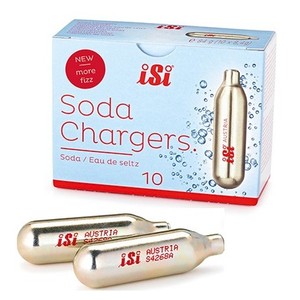 Cartucce di ricarica per soda Isi Soda Chargers, confezione da 10, per macchina per acqua frizzante - Product Image 1