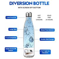 Botella de Agua de Acero Inoxidable de Doble Pared y 25 oz con Logotipo Personalizado, Botella de Agua con Fondo de Almacenamiento, Botella Aislada Portátil con Forma de Lata de Coca-Cola