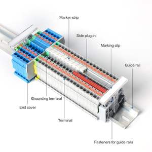 PT2.5 Push-in thiết bị đầu cuối <span class=keywords><strong>2</strong></span>.5mm Cáp mùa xuân thức ăn thông qua Dải cắm dây điện nối Din Rail khối thiết bị đầu cuối PT <span class=keywords><strong>2</strong></span>.5 - Product Image 6
