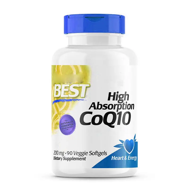 Coq10 보충 CoQ10 Ubiquinol 200mg 캡슐 소프트젤 지원 심장 건강 천연 제품