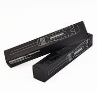 Factory Wholesale Custom Brand logo Black Cardboard Lamination Customize Print Folding Curling Iron Tool Boxes Packaging