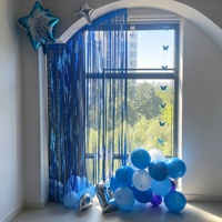 Rideau de franges holographique métallique 1x2m, rideau de pluie scintillant pour fête, toile de fond pour mariage, anniversaire, photomaton