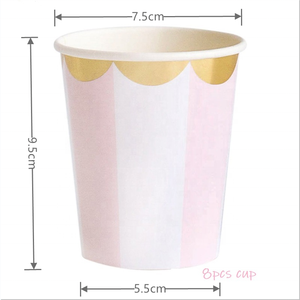 <span class=keywords><strong>Pas</strong></span> <span class=keywords><strong>cher</strong></span> recyclé partie approvisionnement assiettes en papier et tasses ensemble assiettes en papier or assiettes en papier - Product Image 5