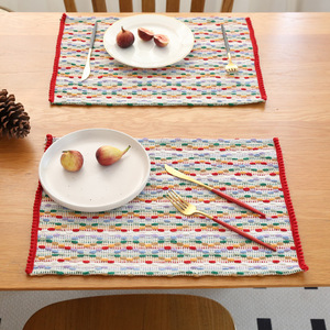INS Koreanisches Weihnachts-Klassiker-Design Rechteckige Isoliermatte Stoff Restaurant Ferienhaus Verdickte Hitzebeständige Tischunterlage Party - Product Image 3