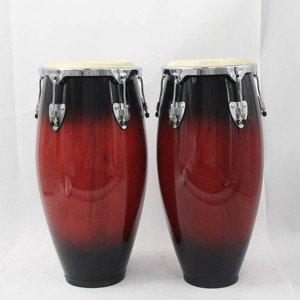 Juego de Tambores de <span class=keywords><strong>Conga</strong></span> Profesionales de Madera de Caucho con Soporte, con Parches de Piel de Búfalo, Tambores Latinos - Product Image 2