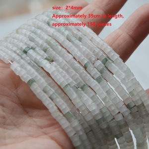 Tian Shan Ice Jade Spacer Beads 2x4mm Rectangle Natural <b>Stone</b> For Bracelet Necklace Making Transparent Green Loose Crystal - Product Image 4