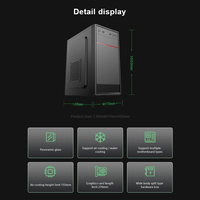 Caja de Juego MicroATX ITX Compatible con GPU de 270 mm y Enfriador de CPU de 155 mm, Chasis Mini PC de 4 Ranuras