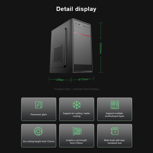 Boîtier de jeu MicroATX ITX prenant en charge les GPU de 270 mm et les refroidisseurs de processeur de 155 mm, châssis de <span class=keywords><strong>mini</strong></span> <span class=keywords><strong>PC</strong></span> à 4 emplacements - Product Image 2