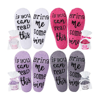 Chaussettes personnalisées pour bouteilles de vin de Noël pour femmes, chaussettes amusantes et originales pour la Saint-Valentin