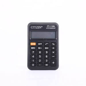 Calculatrice électronique CT-110N noire en ABS, fonctionnant sur piles, fabriquée en Chine, avec option d'impression de logo - Product Image 5