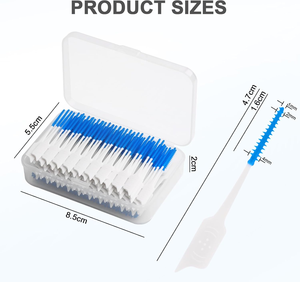 200 pz stuzzicadenti dentali di alta qualità con setole in Silicone delicato per adulti in gomma spazzole interdentali - Product Image 2