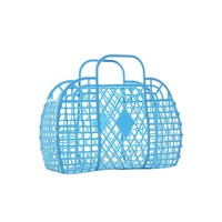 Panier de rangement de salle de bain en plastique en forme de diamant avec fermeture ouverte motif bonbon doux douche à main et panier de lavage