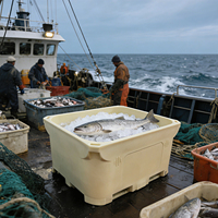 Conteneurs Isolés Directs d'Usine, Bacs à Palettes, Bacs Isolés Résistants aux UV pour le Stockage des Fruits de Mer