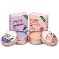 Baume 4-en-1 pour cuticules à l'huile végétale, adoucit les peaux mortes, soin des ongles, végétalien, parfum raisin pêche, pour manucure