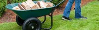 Chariot de jardin industriel OEM à 2 niveaux, 5 m³ (100 L), avec plateau en acier, pour travaux de construction