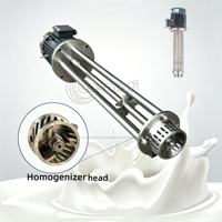 Homogénéisateur industriel à cisaillement élevé, mobile, en acier inoxydable, mélangeur émulsifiant haute vitesse pour la production de crèmes et de lotions cosmétiques