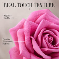 Bouquet de roses artificielles faites à la main, tiges de fleurs en latex au toucher réel, haute simulation, respectueux de l'environnement, décoration de mariage et de la maison
