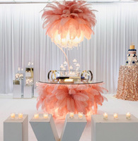Plumes d'autruche teintées écologiques de 45-50 cm pour fêtes, carnavals, centres de table de mariage, décorations de Noël, loisirs créatifs, arrangements floraux (sans azo)