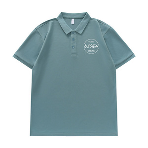 Men's Short Sleeve Cotton Poplin <b>Polo</b> <b>Shirt</b> Solid Color Button Front Casual Wear White <b>Blue</b> Beige Green - Product Image 6