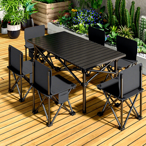 Xách Tay Trứng Cuộn Gấp Bàn Vuông Ghế Đặt Đồ Nội Thất Ngoài Trời Cắm Trại Dã Ngoại BBQ Cao Trở Lại Kermit Mặt Trăng Ghế Sắt Hiện Đại - Product Image 1