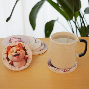 Bền diatomaceous Trái Đất Chất Liệu Tùy Chỉnh Coaster Nhanh Chóng Làm Khô Nhà Thanh Cà Phê Cốc Mat & Miếng Đệm - Product Image 5