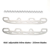 Sepasang Pisau Seluncur Es Short Track Speed Skating Bahan Aluminium Alloy 253mm Anak-anak 290mm Dewasa Ketebalan 3mm
