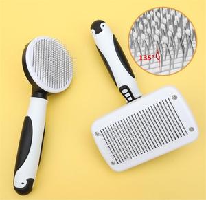 ABS Double face capelli lunghi Deshedding pettine per animali domestici con nodo di pelliccia taglio pettine per la rimozione dei peli per cani per strumenti di spargimento - Product Image 3