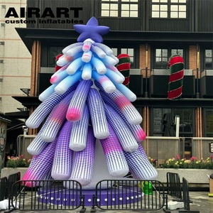 Hermoso Globo Inflable de Árbol de Navidad de 5 m de Altura para Decoración de Librerías, Discotecas y Fiestas Navideñas - Product Image 1