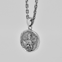 Reteo pendentif nordique en argent pendentif à breloque vierge du zodiaque