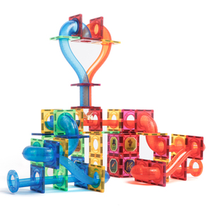 171 pezzi di blocchi di costruzione Set di palle di marmo giocattoli di corsa del gambo del magnete giocattolo educativo 3D piastrelle magnetiche per i bambini - Product Image 3