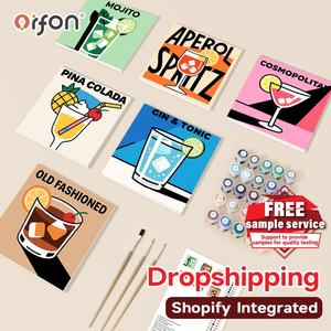 Специальные коктейли Orfon, 6 шт., набор для мини-раскраски по номерам, маленькая картина по номерам, OEM глобальная дропшиппинг - Product Image 1