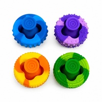 Manette de jeu en silicone anti-stress, jouet sensoriel à presser, jouet fidget, jouet joystick, nouveauté, forme ronde, compatible four