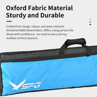STARCN Étui pour arc classique en tissu Oxford, sac de transport monobloc pour arc long avec bandoulière réglable, poignée rembourrée et double fermeture éclair