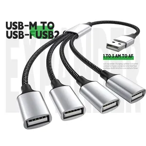 Extensions Hub Usb 4 en 1 Répartiteur de câble Usb 4 ports Adaptateur de transfert Otg pour PC portable