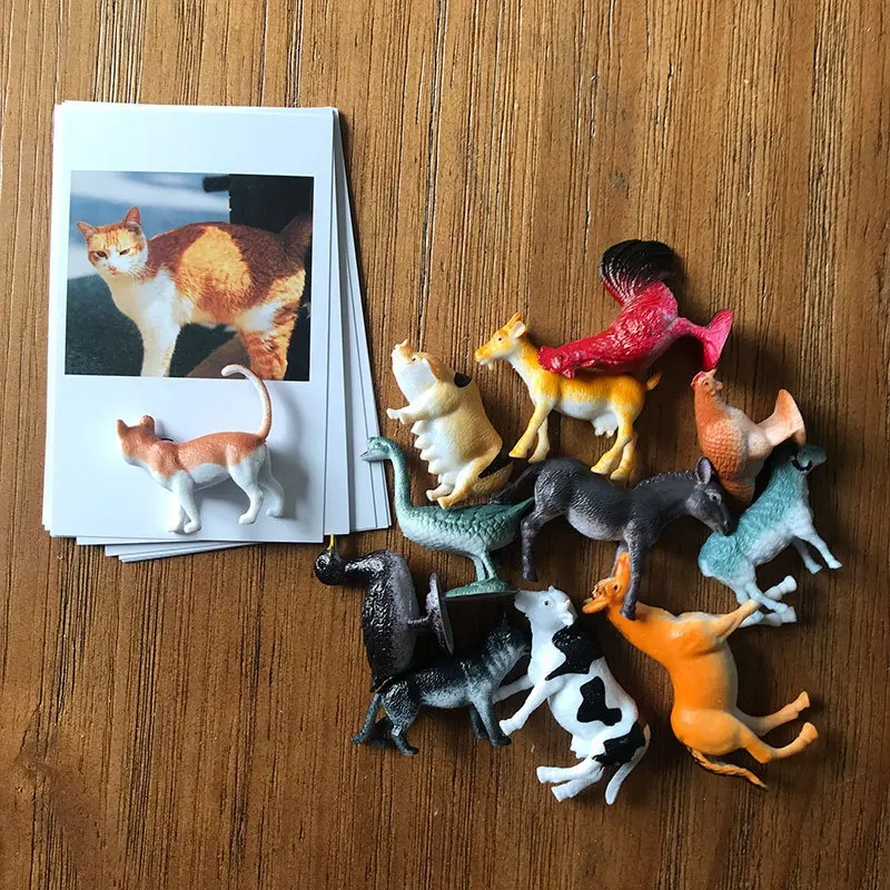 Montessori Animal Match Cards-Miniatur-Geflügel tiere mit passenden Karten