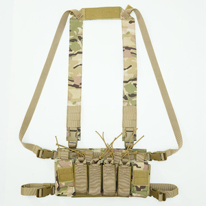 전술 MOLLE 체스트 리그 사냥/순찰 모듈형 조끼 (통합 무전기 파우치 및 탄창 홀더 포함, 방수 하네스) - Product Image 2