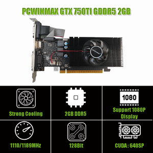 PCWINAMX GTX 750Ti Graphics Card 2GB GDDR5 128bit Low Profile Gaming Video OEM 750 Ti 1050 1060 1650 GPU - Product Image 2