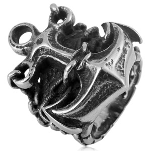 yunnique Men's <b>Titanium</b> Steel <b>Ring</b> Spike Geometric Design Silver Color Fashion Jewelry Gift - Product Image 1