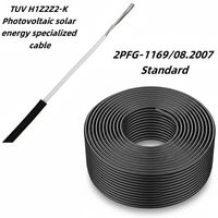 Cable Fotovoltaico ST H1Z2Z2-K PV1-F con Certificación TUV, Sistema de Distribución de Energía Solar, Cables de 1*2.5MM, Voltaje Nominal de 0.6/1KV