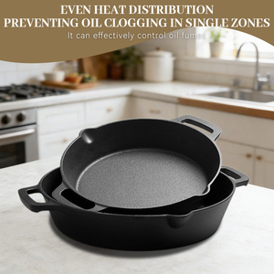 Olla <span class=keywords><strong>de</strong></span> Hierro Fundido para Cocina <span class=keywords><strong>de</strong></span> <span class=keywords><strong>Camping</strong></span>, Apta para Horno, 26cm 30cm, Sartenes <span class=keywords><strong>de</strong></span> Hierro Fundido, Sartén para Paella - Product Image 3
