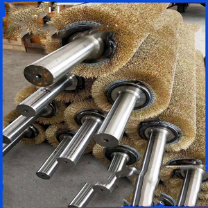 Rouleau de <span class=keywords><strong>brosse</strong></span> <span class=keywords><strong>métallique</strong></span> en acier inoxydable de 200MM fourni par le fabricant pour l'élimination de la rouille - Product Image 4