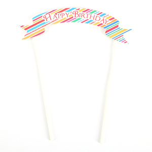 5 unids/set Cupcake Toppers pastel bandera fiesta de cumpleaños comida decoraciones niños Topper de la torta - Product Image 5