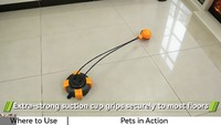 Jouet de luxe écologique pour chien avec ventouse et corde de traction en TPR, durable pour la mastication et le jeu de la corde, idéal pour les animaux en pleine dentition