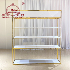 Moderno Mueble Exhibidor de Copas de Vino de Acero Inoxidable y MDF para Bodas, Fiestas, Hoteles, Hogar y Uso en Exteriores - Product Image 5