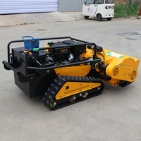 Fabrika Fiyatı 1000mm Benzinli Sıfır Dönüşlü Çim Biçme Makinesi Uzaktan Kumandalı Çim Biçme Makinesi Dik Yol Kenarlarında Biçme İçin