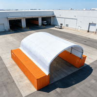 Abri dôme en acier galvanisé à double treillis sur mesure 30x40 pieds, auvent extérieur haut de gamme pour stationnement de voitures et stockage de véhicules