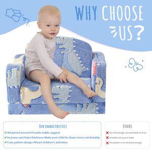 Kasur busa lipat anak-anak, pola dinosaurus, <span class=keywords><strong>Sofa</strong></span> lipat dan tempat tidur anak dapat dilipat untuk balita - Product Image 4