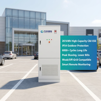 Armoire de stockage d'énergie à batterie LiFePO4 261 kWh, 233 kWh, pour applications industrielles, commerciales, extérieures, connectées au réseau et hors réseau