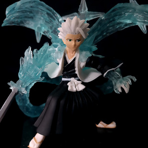 XRH Anime Figure 10cm Bleach <span class=keywords><strong>Kuchiki</strong></span> Byakuya Hitsugaya Toushirou Acrylique Porte-clés Décoration PVC Action Collection Jouet Enfants Poupée - Product Image 6