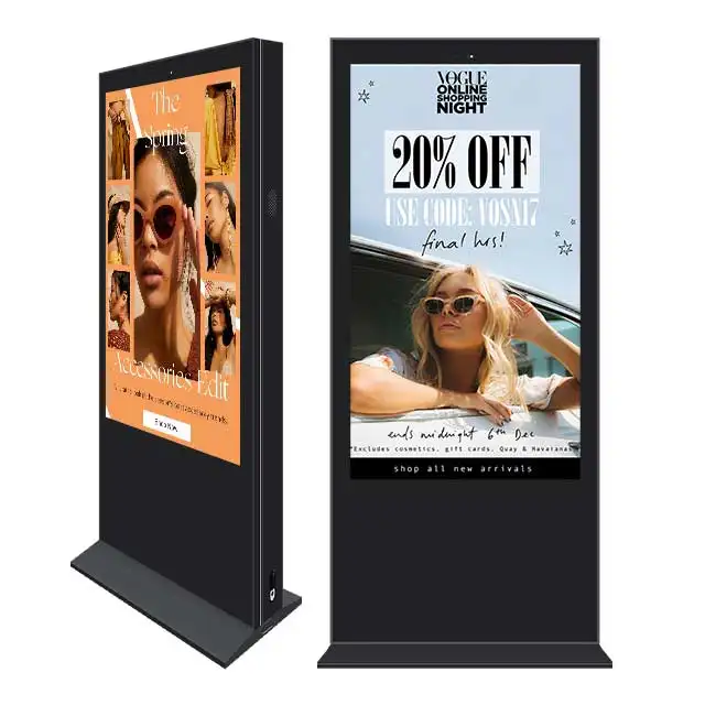 65 55-Zoll-Außenwerbung für den Außenbereich Preis Touchscreen-Kiosk Digital Signage LCD-Werbe display für den Außenbereich